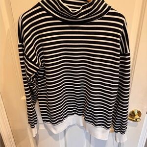 Franc Sustainably Made in Canada Black and White Funnel Neck Sweater M